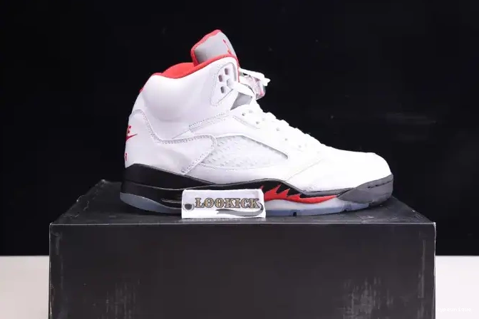 HYPE Retro Fire 5 Red (2020) Tongue Silver Air DA1911-102 Jordan 0412